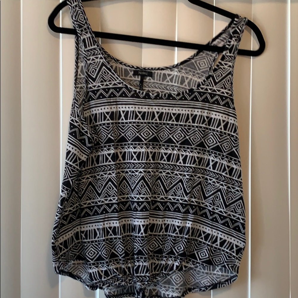 Geometric Tie Front Tank top